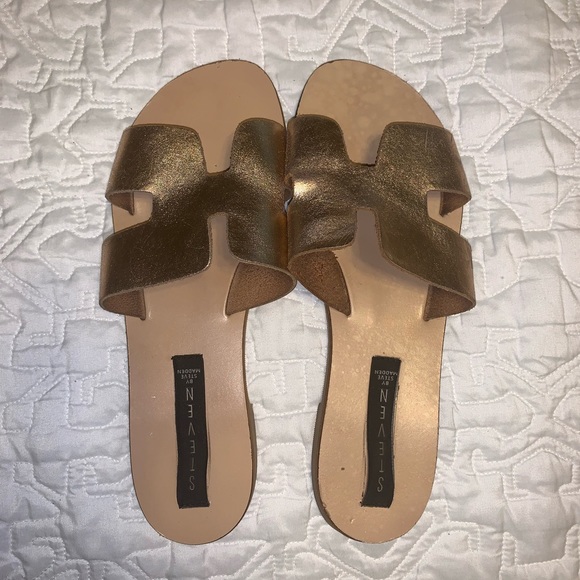 Steve Madden Shoes - Steve Madden Greece Gold Sandals